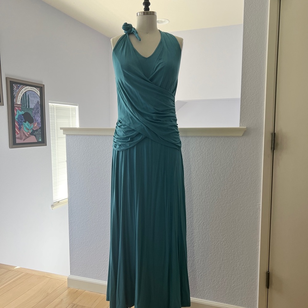 Ocean Blue Halter Dress from Newport News, size M - Picture 2 of 7
